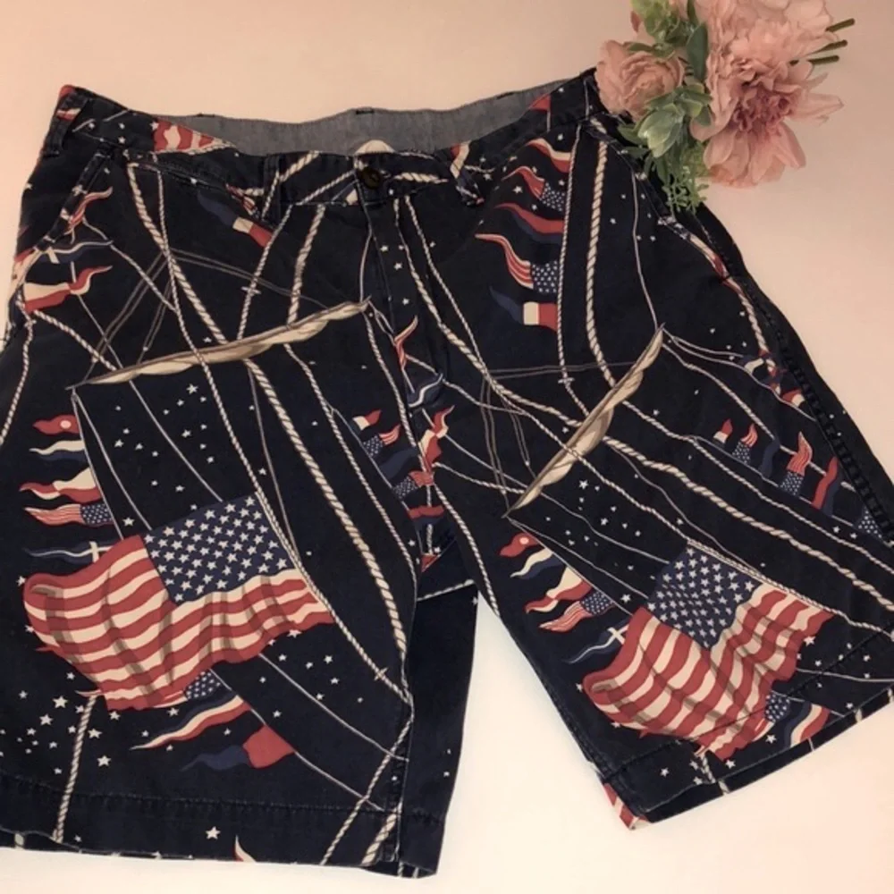 Ralph Lauren 4th of July Shorts  Nautical Flag Shorts Navy Polo Ralph Lauren